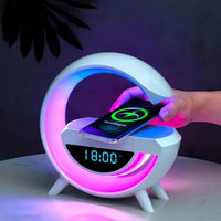 LED-Weckerlampe mit Bluetooth-Lautsprecher & kabelloser Ladefunktion