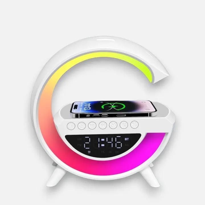 LED-Weckerlampe mit Bluetooth-Lautsprecher & kabelloser Ladefunktion