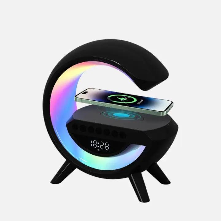 LED-Weckerlampe mit Bluetooth-Lautsprecher & kabelloser Ladefunktion