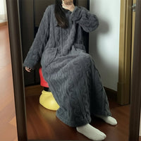Fleece-Nachthemd – Warm & gemütlich für kalte Nächte