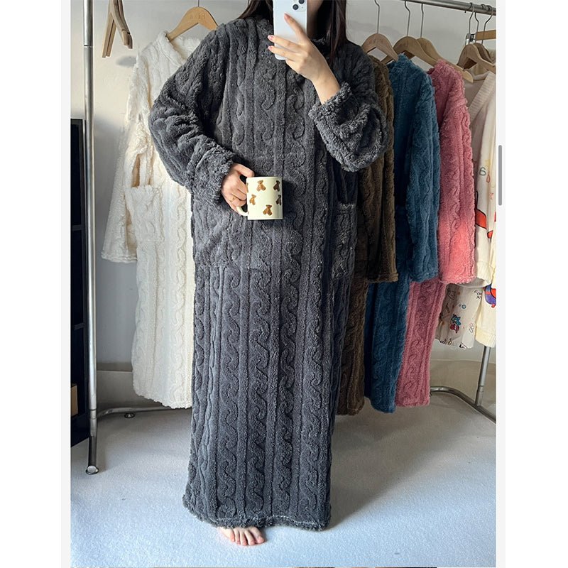 Fleece-Nachthemd – Warm & gemütlich für kalte Nächte