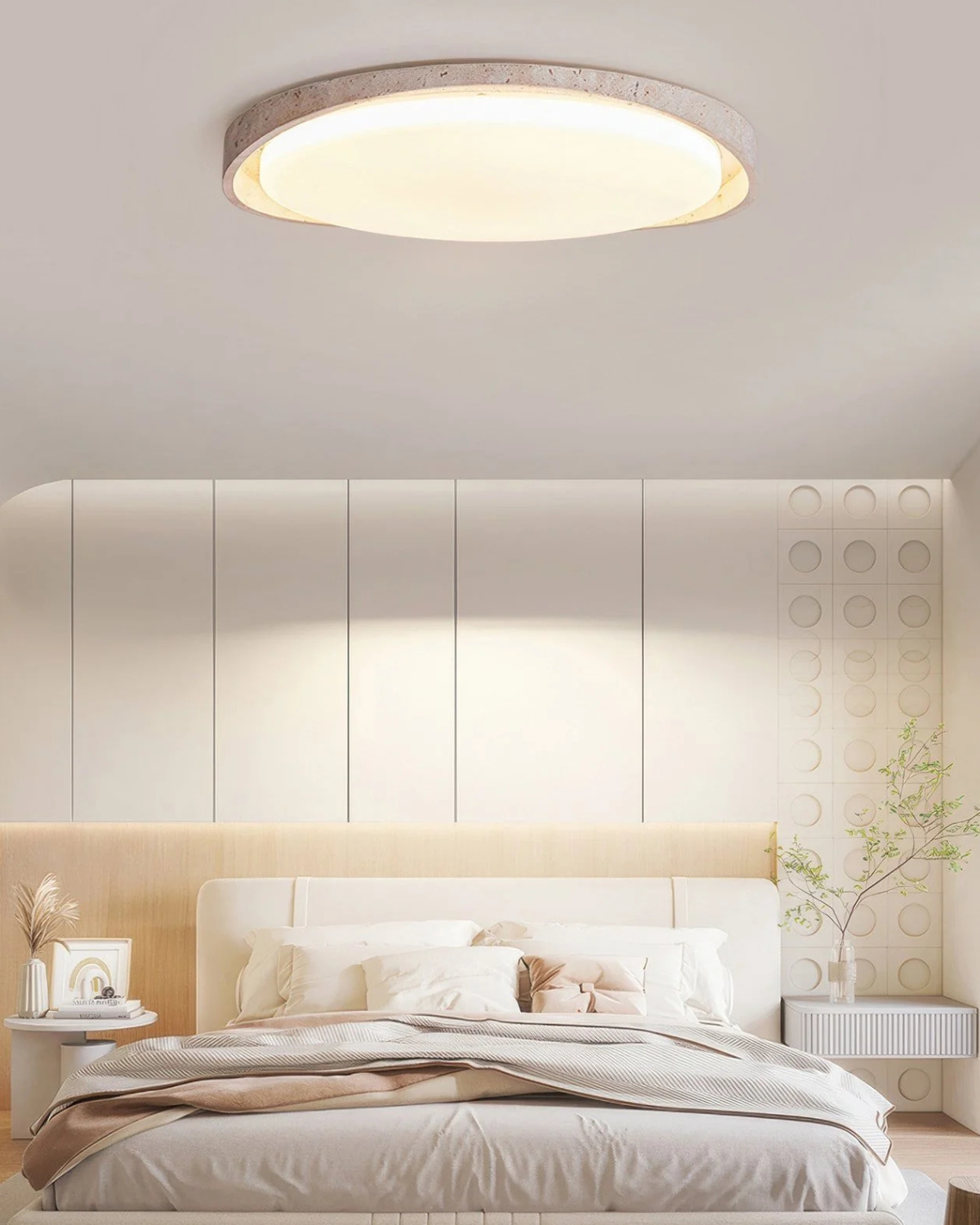 Deckenlampe in Steinoptik – Weiches, gleichmäßiges Licht