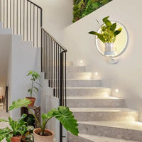 LED-Pflanzen-Wandleuchte mit Glasvase – Rund & Oval