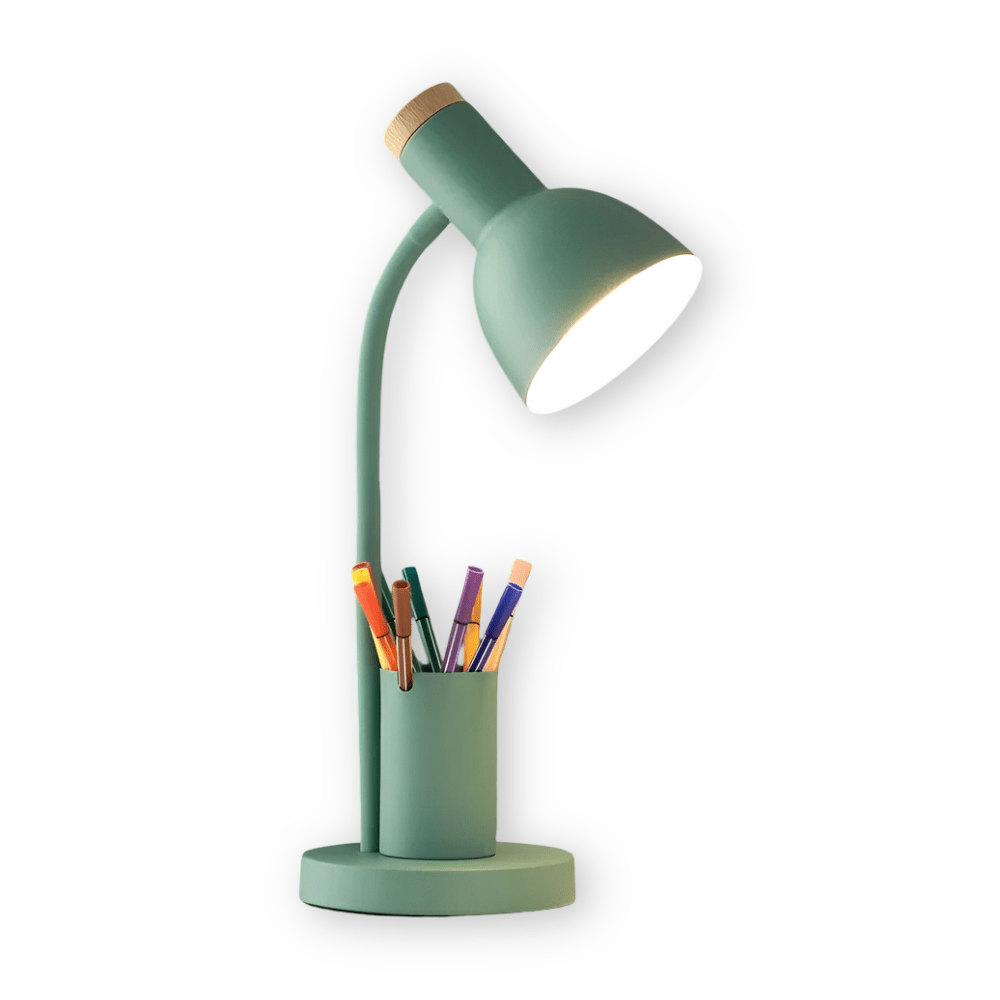 Schreibtischlampe mit Stifthalter – Aufgeräumt und gut beleuchtet
