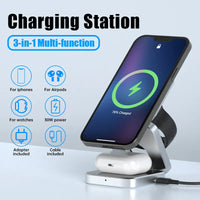 3-in-1 Drahtlose Ladestation – Smartphone, Smartwatch und Earbuds
