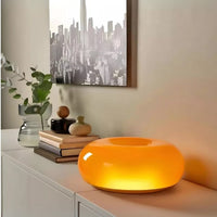 Runde Tischlampe in Donutform mit Sanftem LED-Licht
