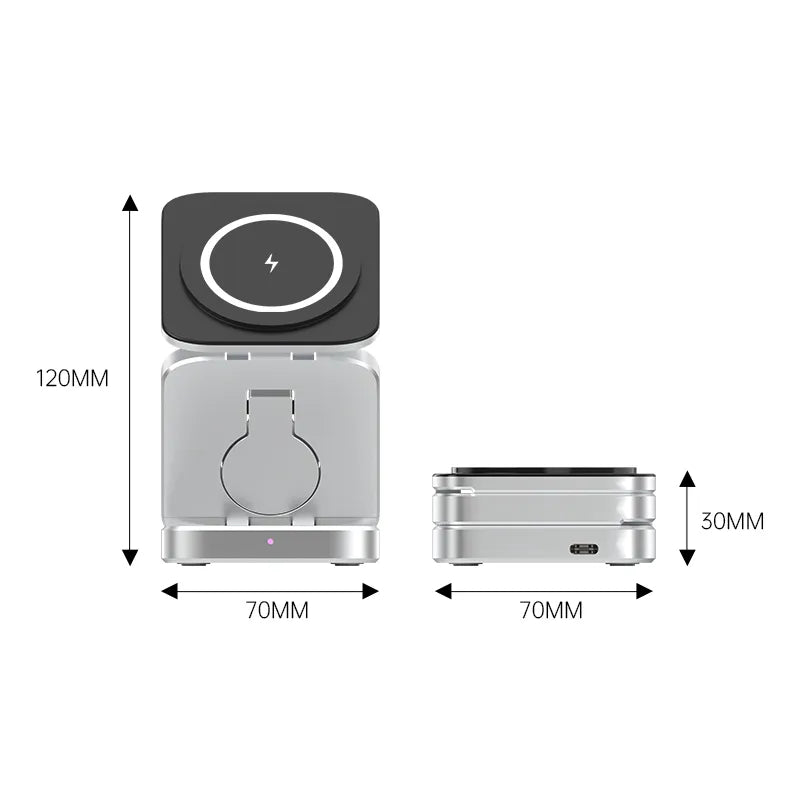 3-in-1 Drahtlose Ladestation – Smartphone, Smartwatch und Earbuds