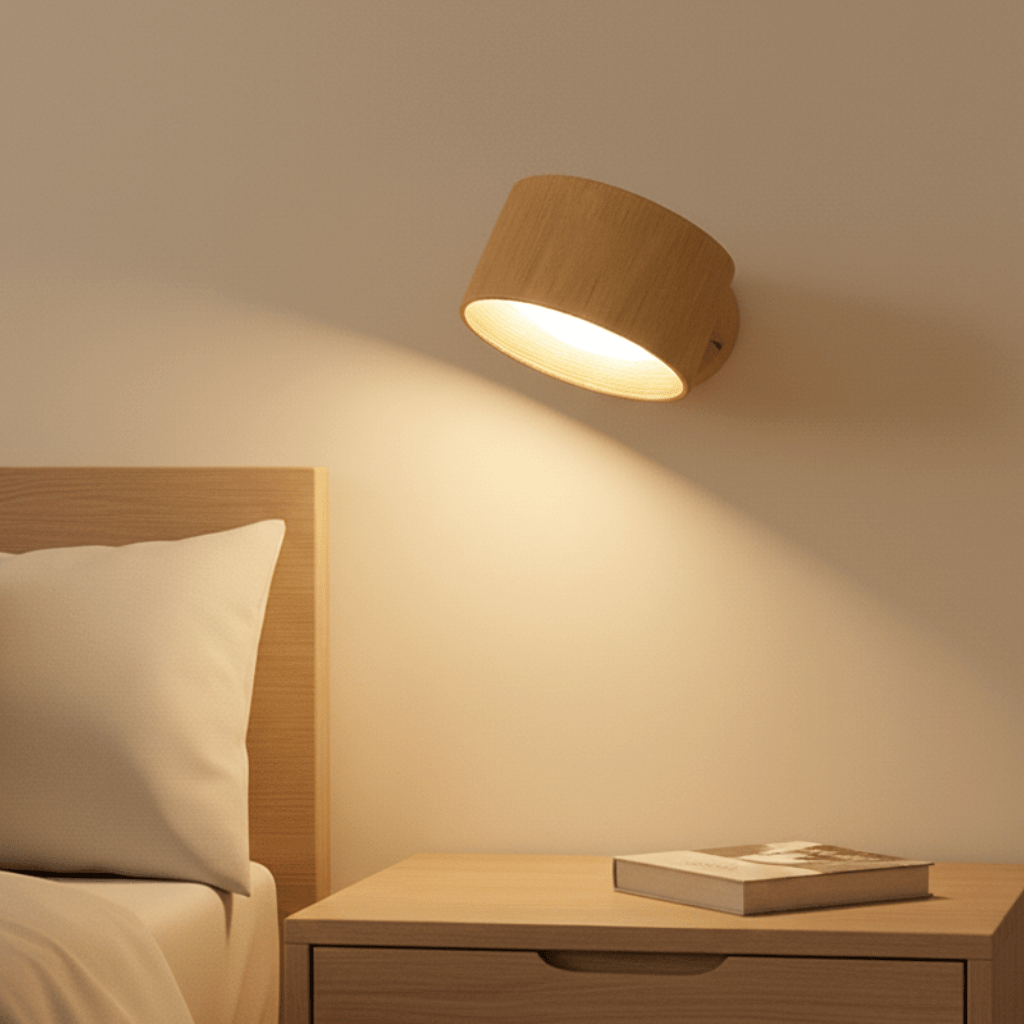 Wiederaufladbare LED-Wandleuchte mit drehbarem Kopf