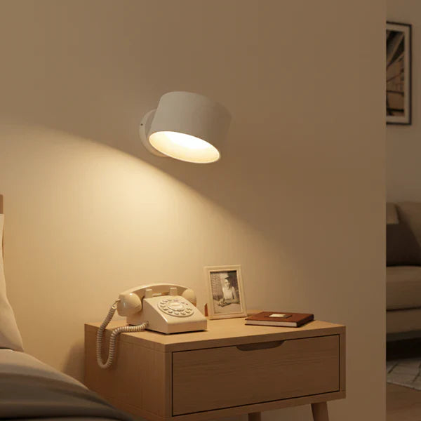 Wiederaufladbare LED-Wandleuchte mit drehbarem Kopf