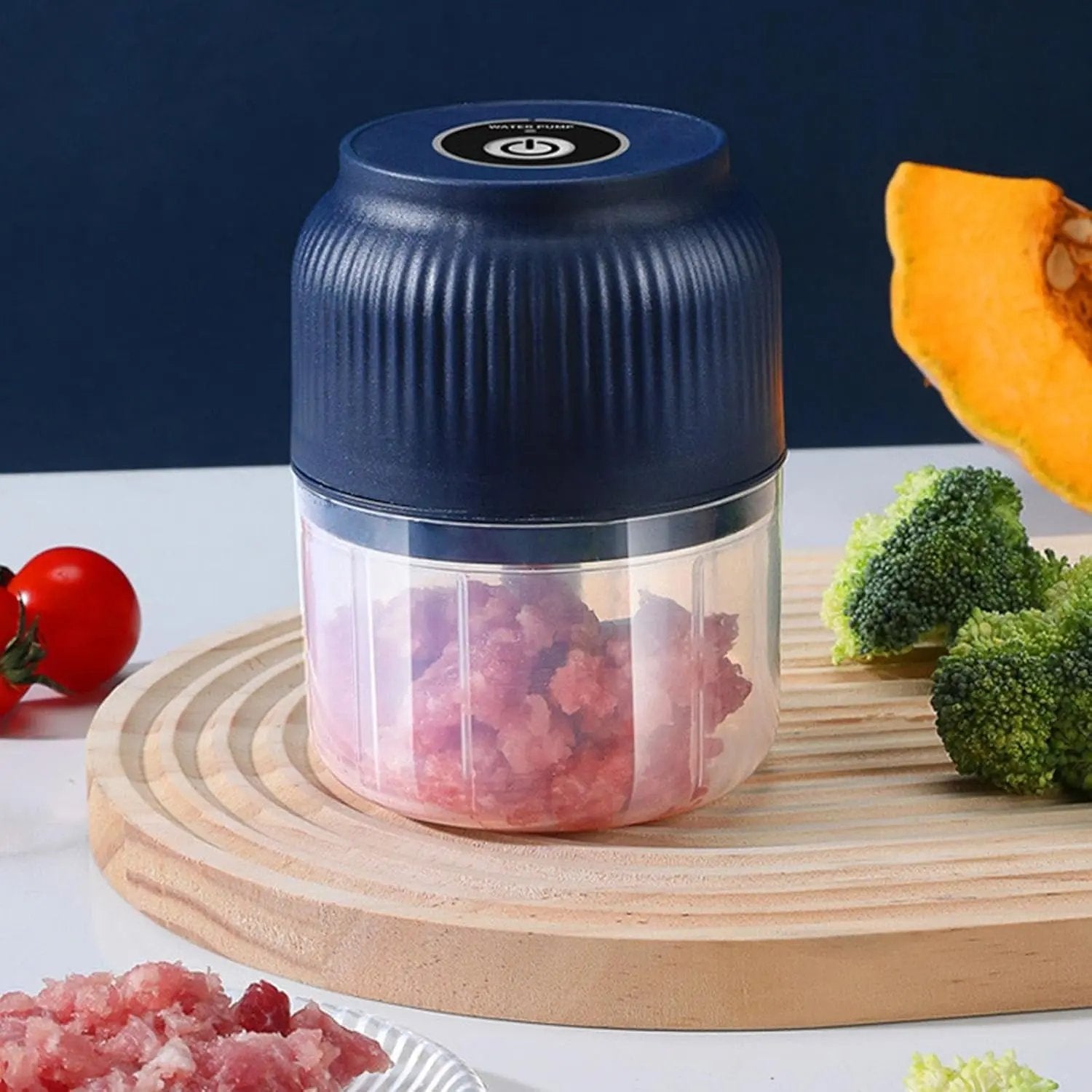 Mini Knoblauch-Zerkleinerer — Hackt Fleisch, Nüsse & Gewürze mühelos
