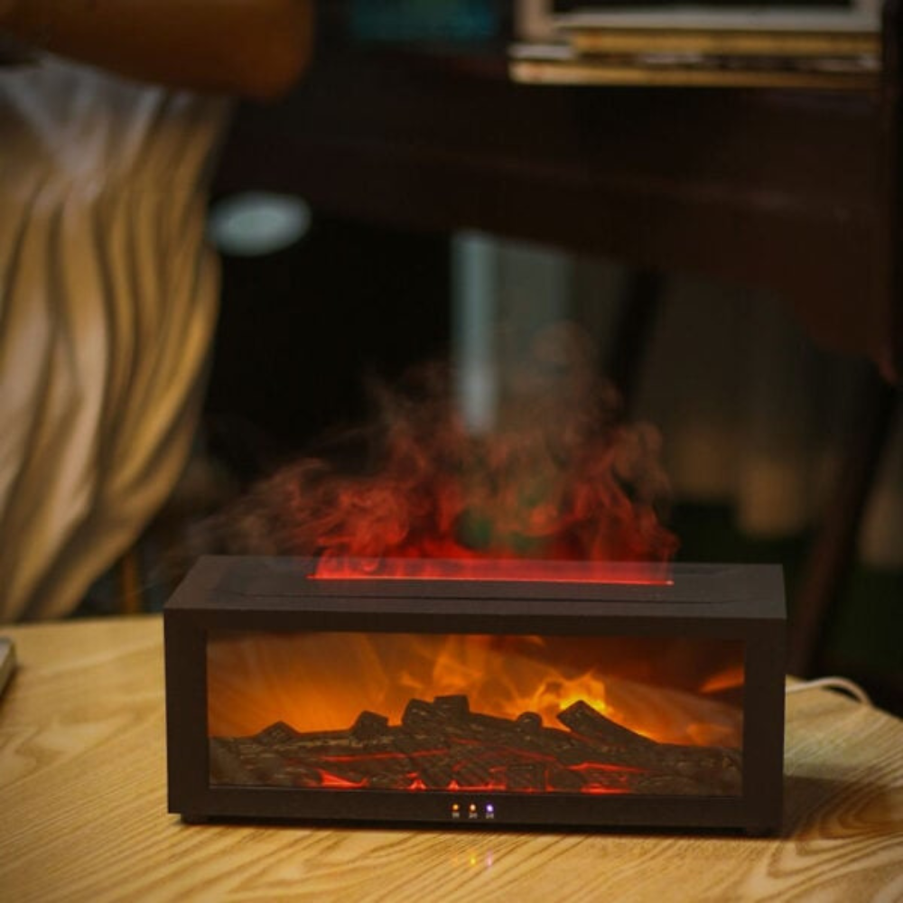 Mini-Elektrokamin mit realistischem Flammeneffekt – Plug & Play (2 stück)