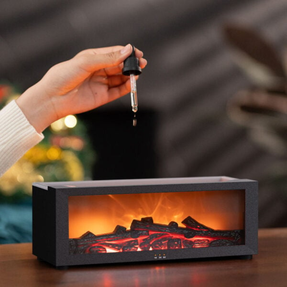 Mini-Elektrokamin mit realistischem Flammeneffekt – Plug & Play (2 stück)
