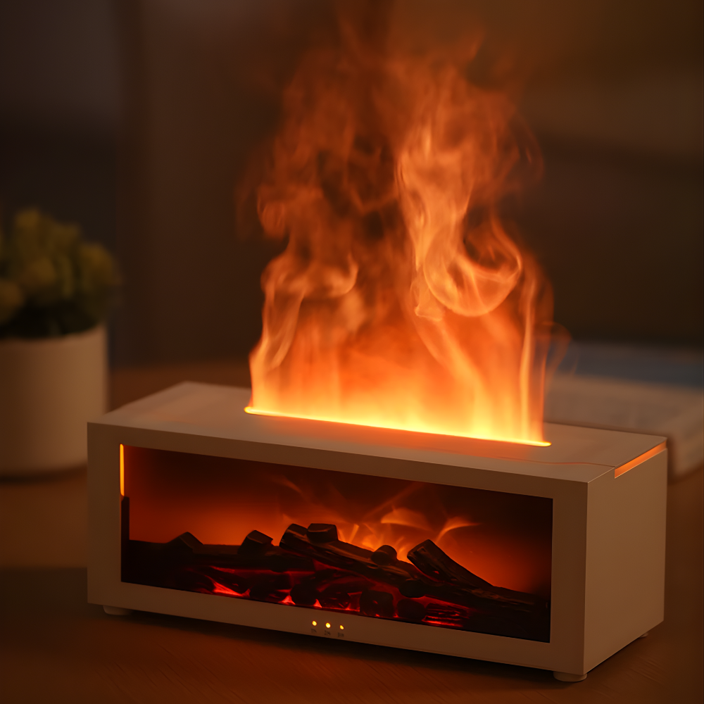 Mini-Elektrokamin mit realistischem Flammeneffekt – Plug & Play (2 stück)