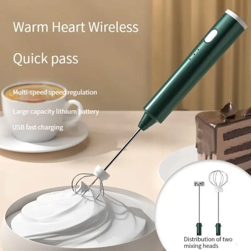 USB-Aufladbarer Mini-Handmixer mit 3 Geschwindigkeitsstufen