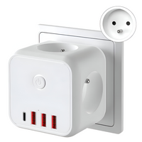 Würfel-Steckdosenleiste mit USB & Type-C – 7-in-1 Ladestation