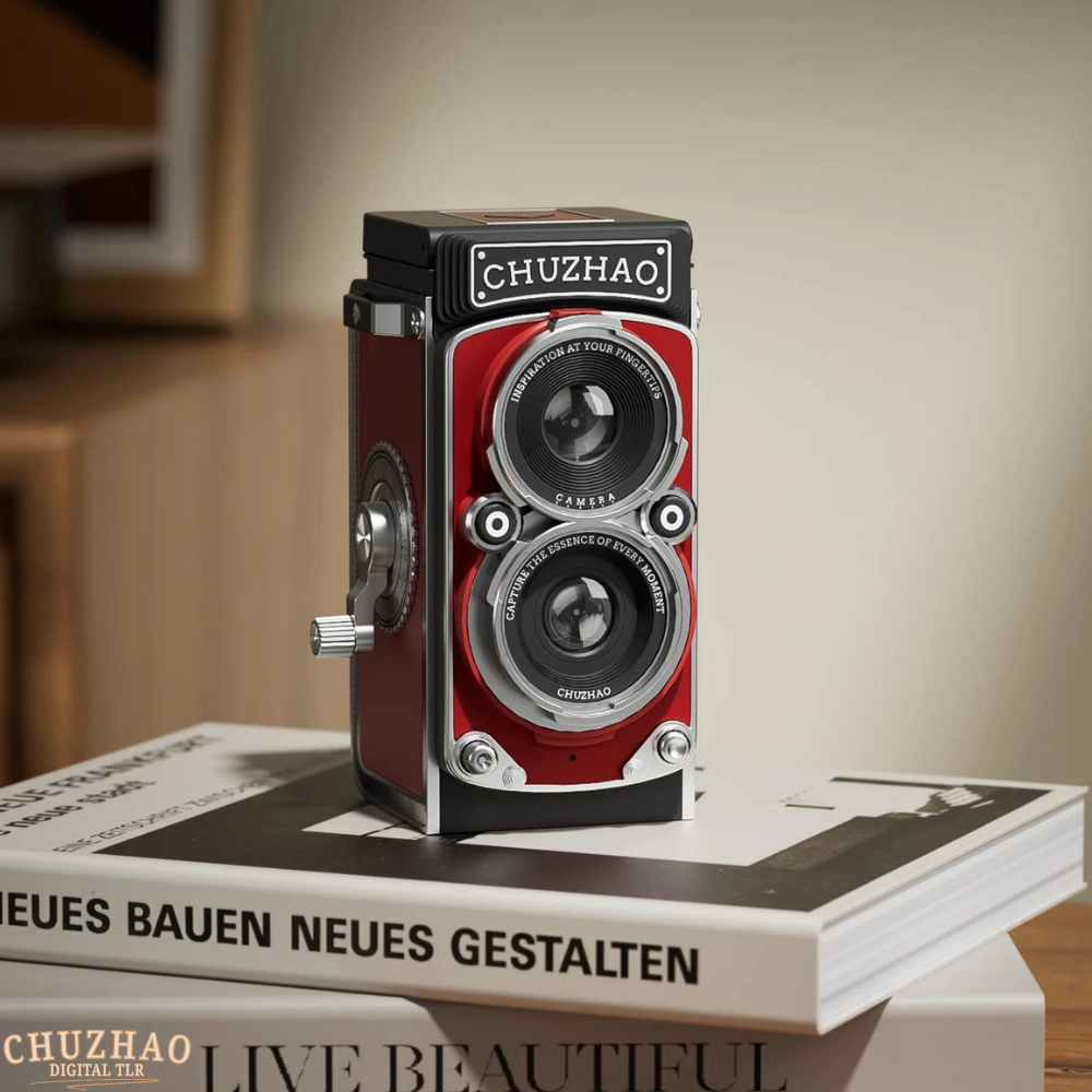Digitalkamera im Vintage-Stil 12MP mit Wechselobjektiven