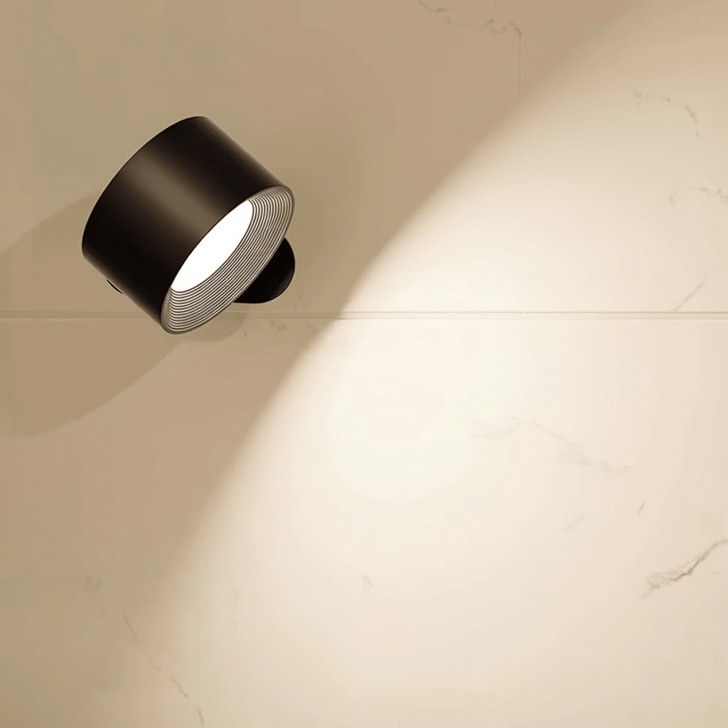 Wiederaufladbare LED-Wandleuchte mit drehbarem Kopf