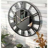 Vintage Wanduhr mit Spiegel