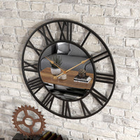 Vintage Wanduhr mit Spiegel