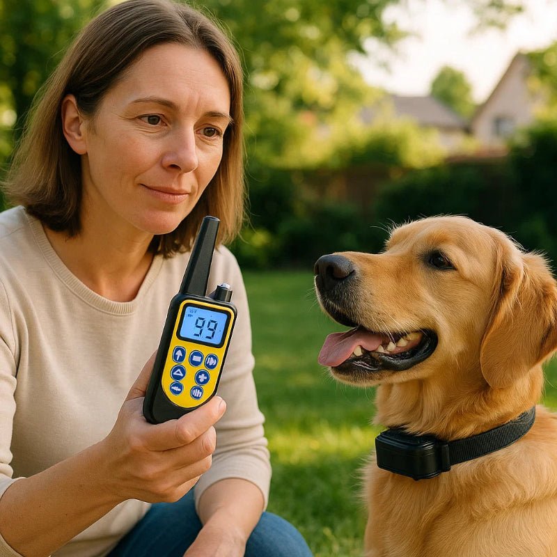 Hundetrainingshalsband mit Fernbedienung – 3 Modi & 99 Stufen