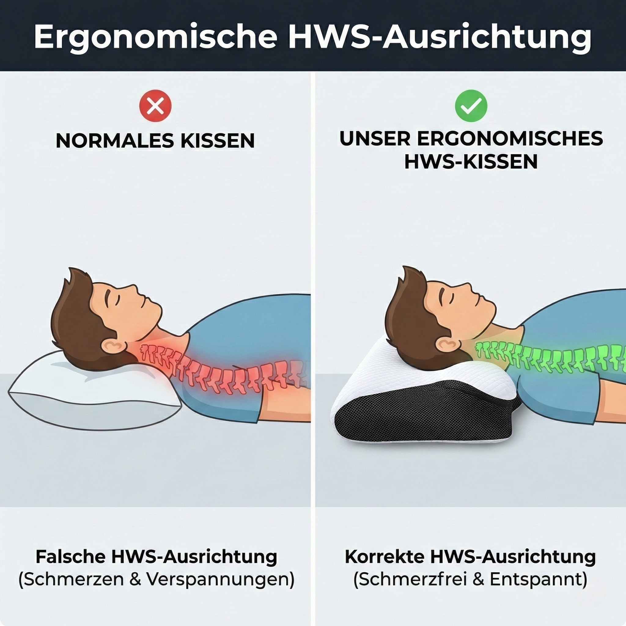 Nackenstützkissen – Erholsamer Schlaf ohne Nackenschmerzen