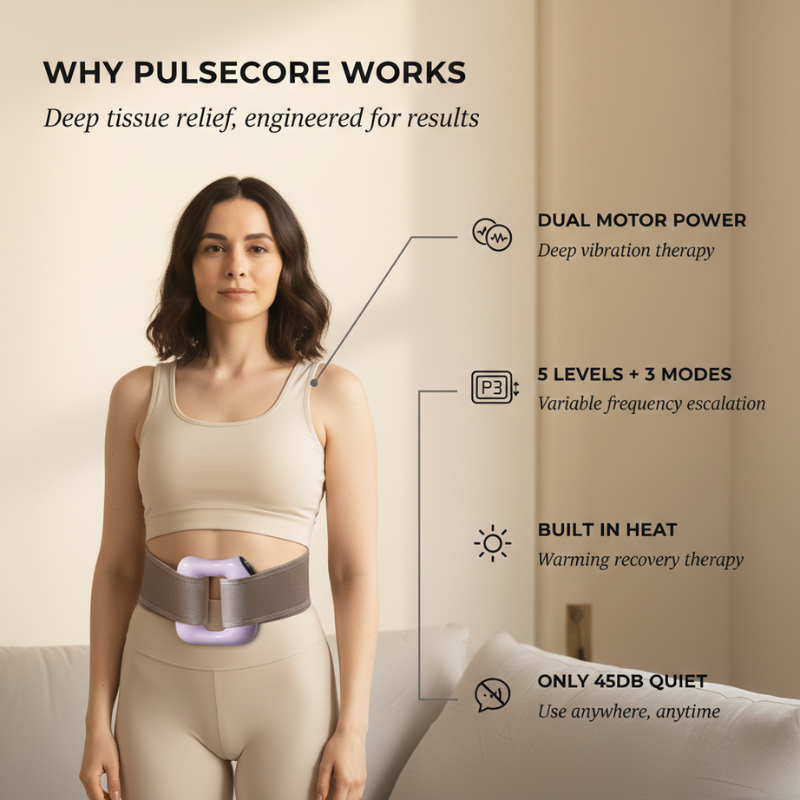 Vibrations-Massagegürtel mit Wärmefunktion – Freihändig
