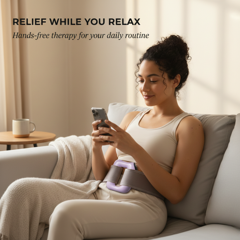 Vibrations-Massagegürtel mit Wärmefunktion – Freihändig