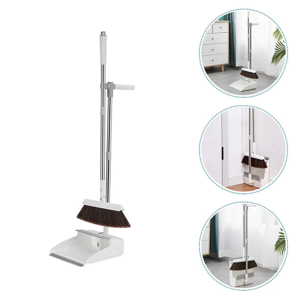 Besen und Kehrschaufel Set – Langer Stiel, Kein Bücken