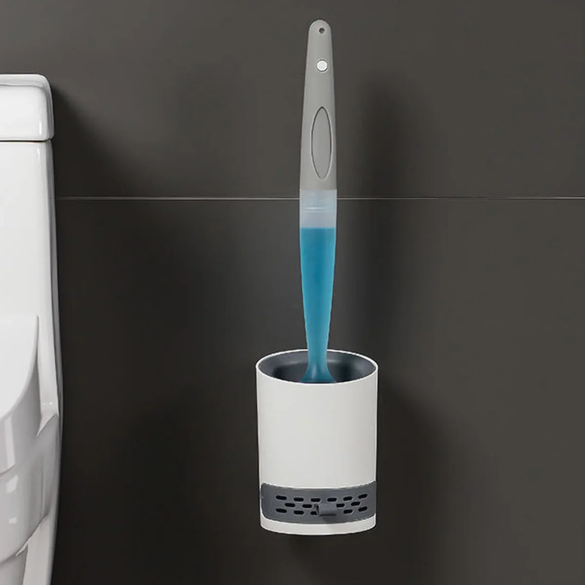 Silikon-Toilettenbürste mit Seifenspender – Hygienisch und Ohne Kontakt