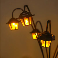 Retro Solar-Gartenlaterne mit 6 LED-Leuchten