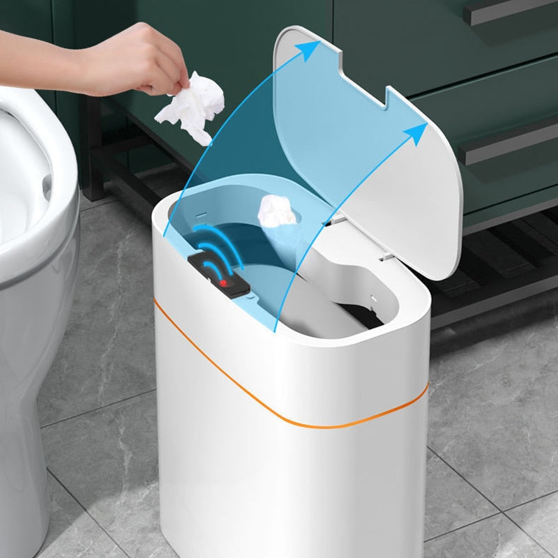 Sensor-Mülleimer mit automatischem Deckel – Immer hygienisch