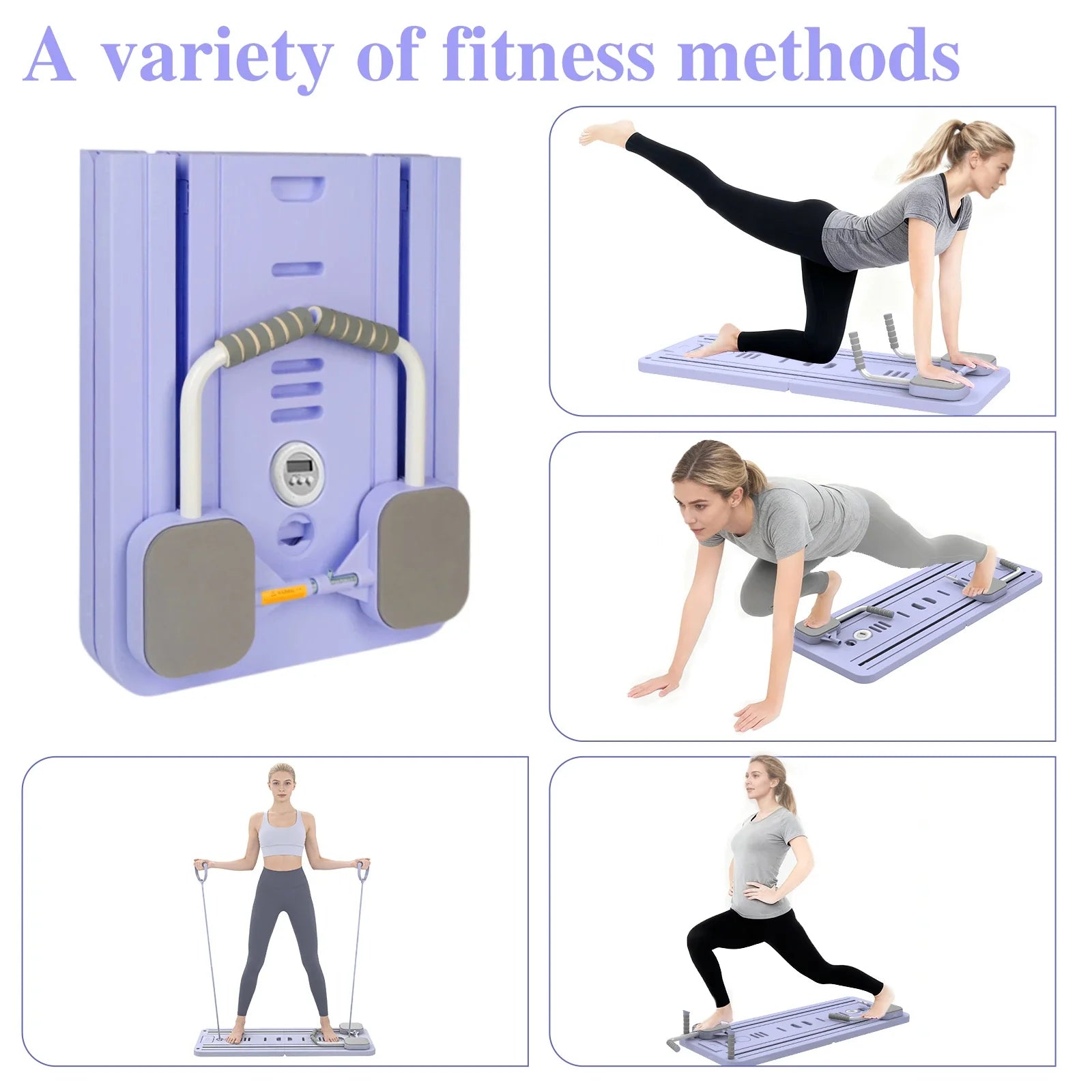 Faltbares Multifunktions-Fitnessboard mit Widerstandsbändern