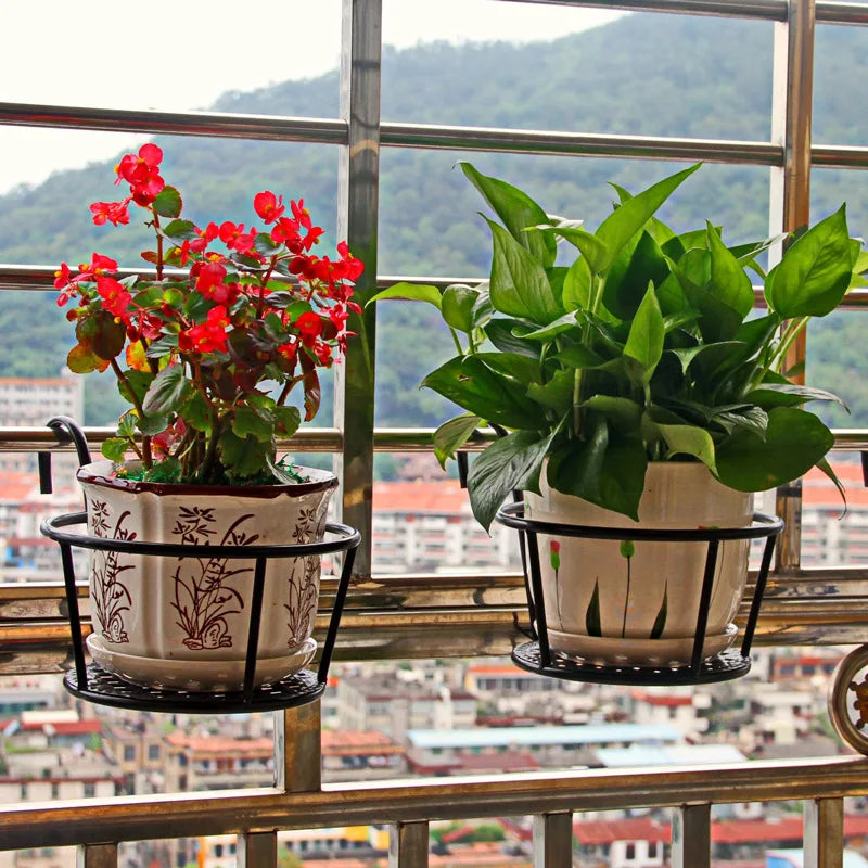 Hängende Balkon-Topfhalter mit Haken – 3er-Set