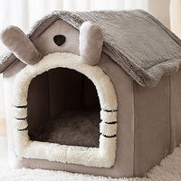 Weiches Tierhaus-Bett – Gemütliches Schlafhäuschen für Katzen & Kleinhunde