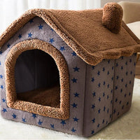 Weiches Tierhaus-Bett – Gemütliches Schlafhäuschen für Katzen & Kleinhunde
