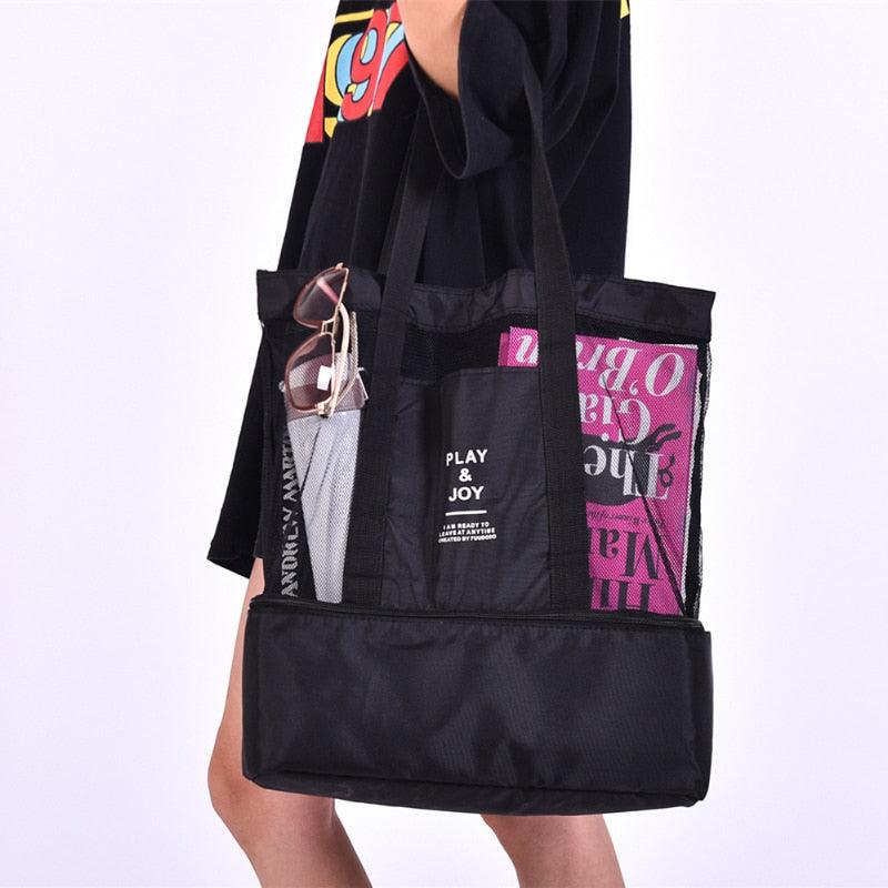 2-in-1-Strandtasche mit isoliertem Kühlfach