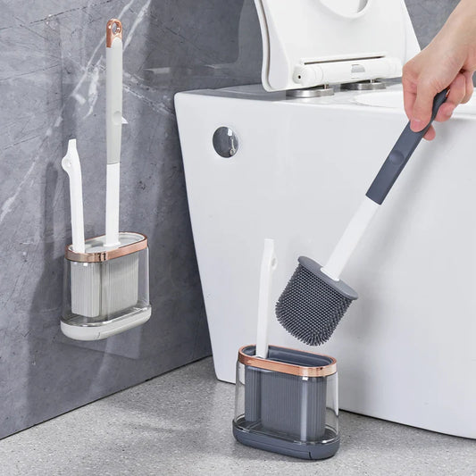 Silikon-Toilettenbürsten-Set mit Wandhalterung & Abflussreiniger