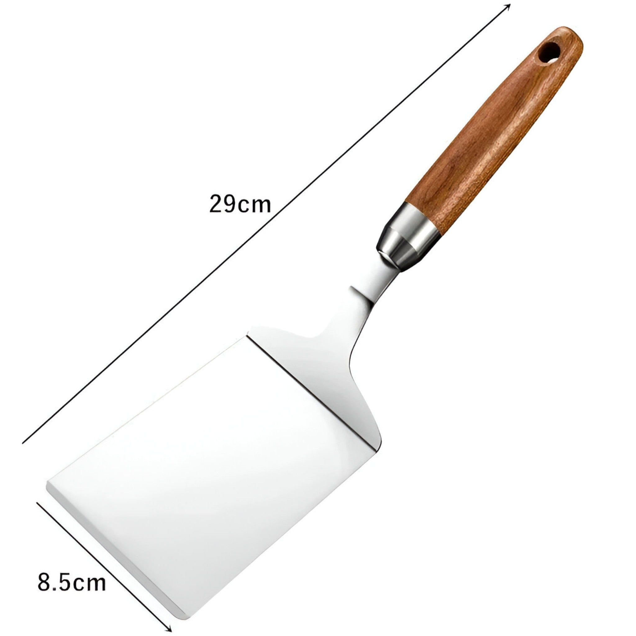 Quadratischer Wender mit Holzgriff – Präzises Wenden für Grill und Pfanne