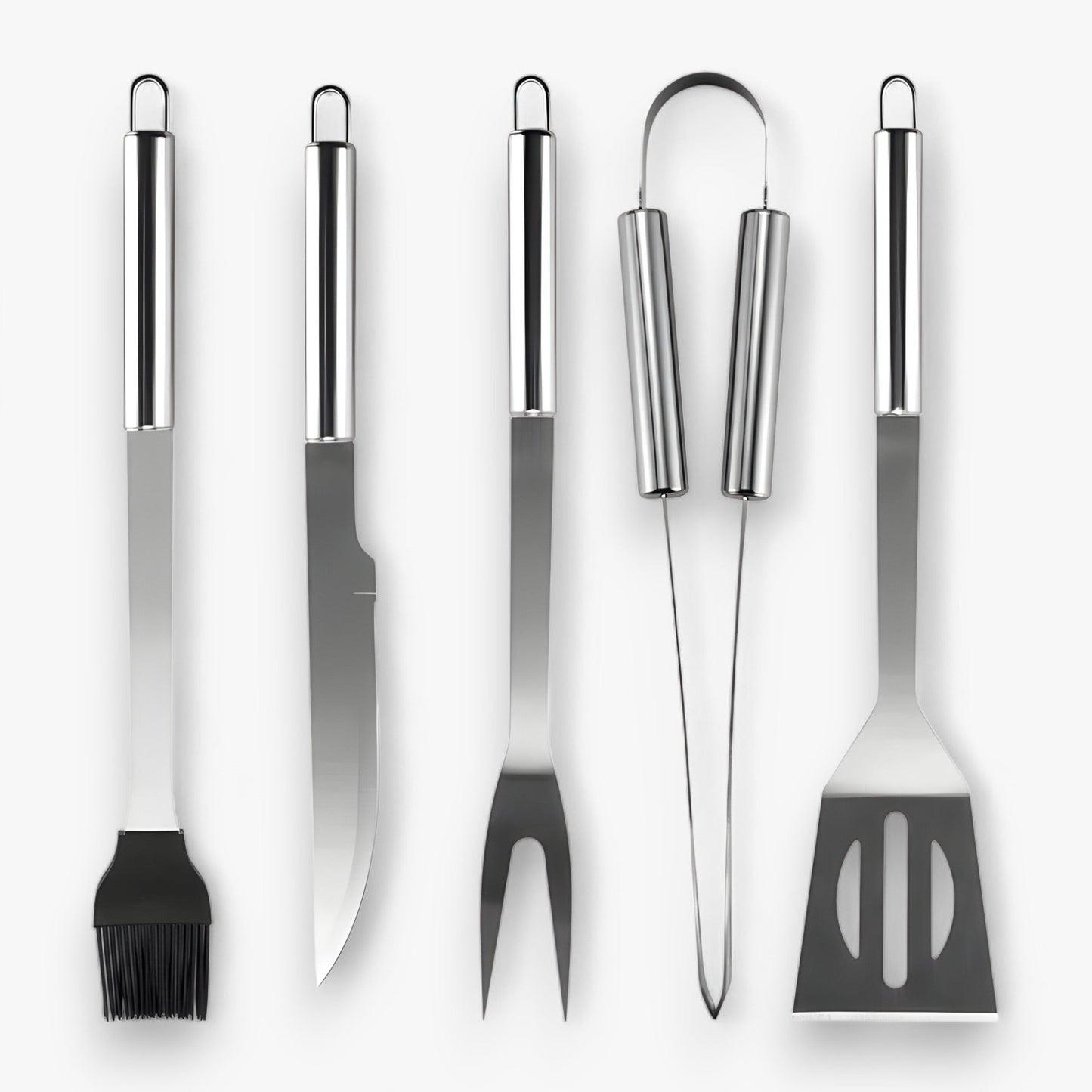Edelstahl-Grillbesteck-Set mit Tragetasche – 3-teilig oder 5-teilig