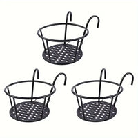 Hängende Balkon-Topfhalter mit Haken – 3er-Set