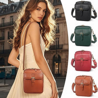 Umhängetasche im Leder-Look mit Schnallendetail – Mehrere Fächer