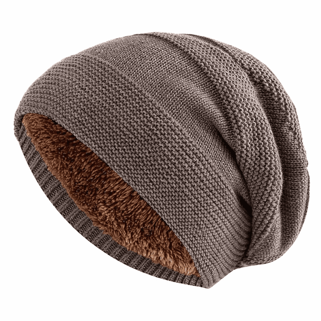 Fleecegefütterte Slouchy-Mütze – Warm und Bequem
