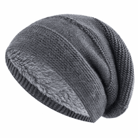 Fleecegefütterte Slouchy-Mütze – Warm und Bequem