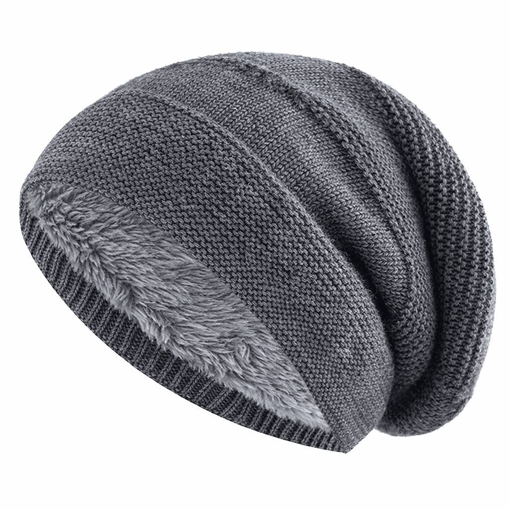 Fleecegefütterte Slouchy-Mütze – Warm und Bequem