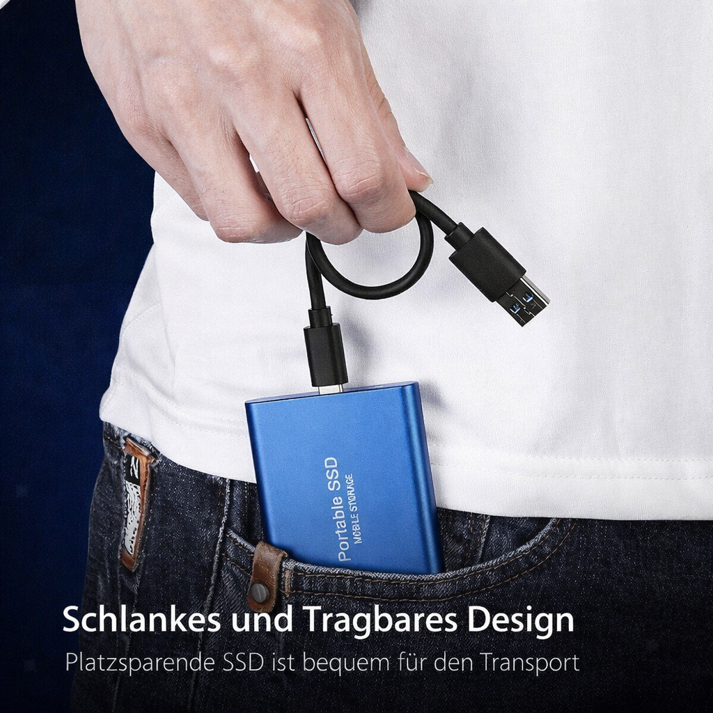 Externe SSD Festplatte 128GB – Ultraschnell USB 3.1