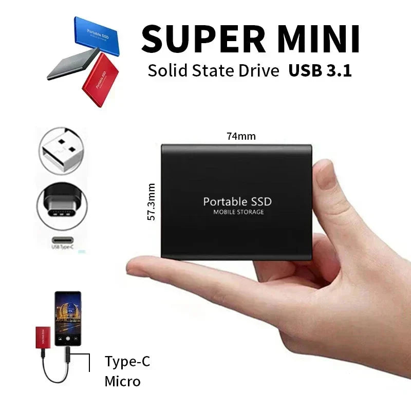 Externe SSD Festplatte 128GB – Ultraschnell USB 3.1