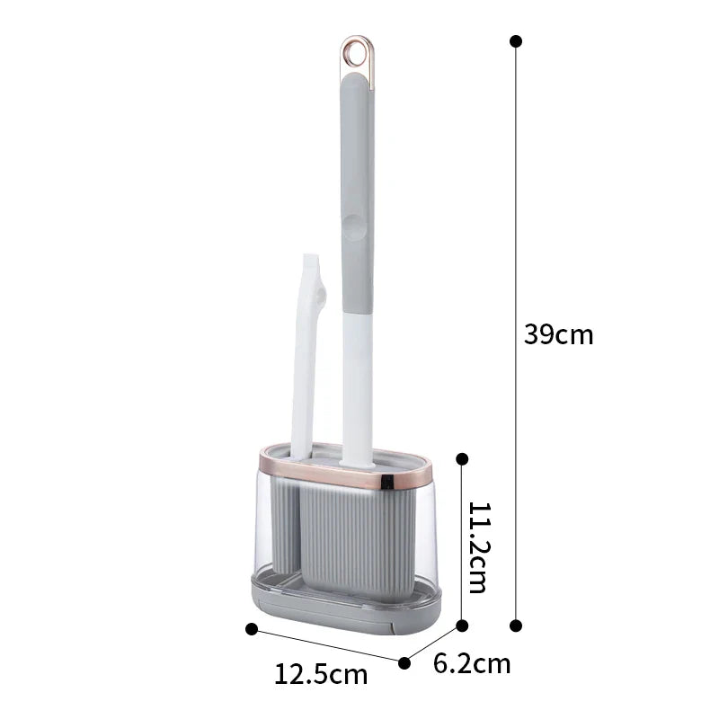 Silikon-Toilettenbürsten-Set mit Wandhalterung & Abflussreiniger