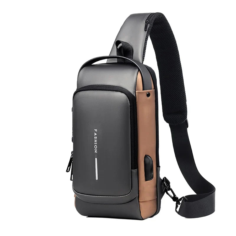 Crossbody-Bag mit USB-Anschluss & Zahlenschloss – Diebstahlsicher