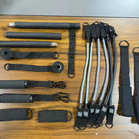 Widerstandsband-Trainingsset für Zuhause mit Stange und Zubehör