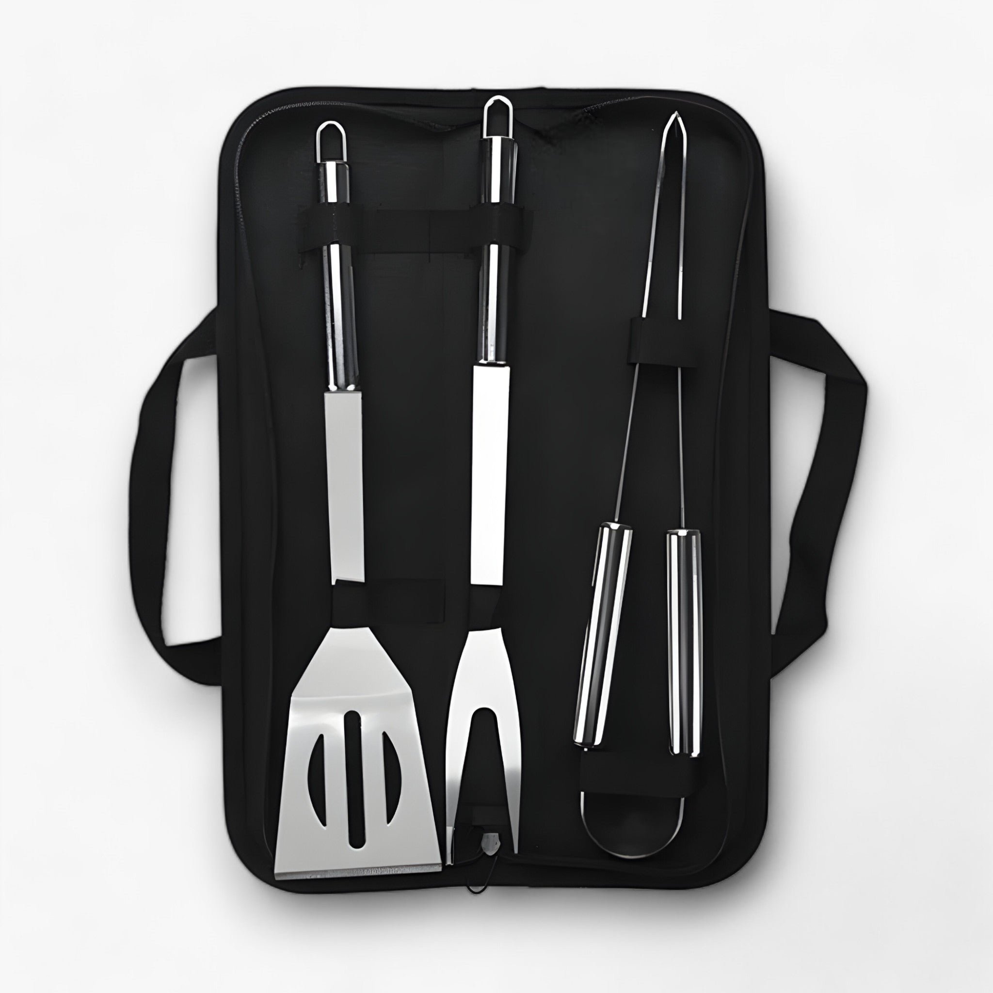 Edelstahl-Grillbesteck-Set mit Tragetasche – 3-teilig oder 5-teilig